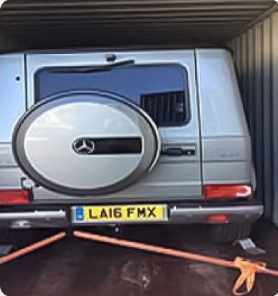 Car in a container